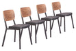 Ardenne - Dining Chair (Set of 4) - Black / Brown Zuo Modern