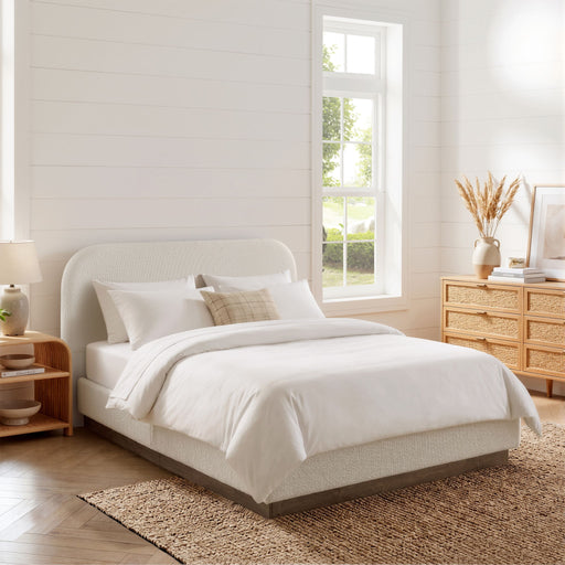 Linton - Upholstered Platform Bed With Curved Headboard House & Home Furniture