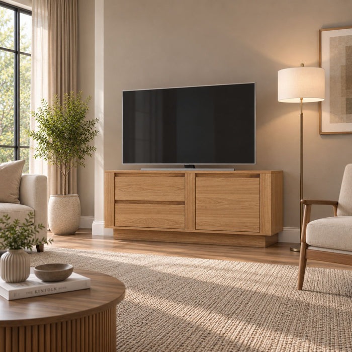 TV Stand For TVs Up To 50" With 1 Door And 2 Drawers Home Essentials