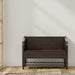 Connaught - Entryway Storage Bench With Shelf - Chestnut Simpli-Home