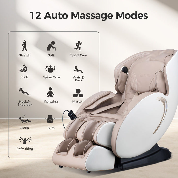 Bosscare - 3D Zero Gravity Massage Chair, Full Body Shiatsu Recliner With App Daily Nest