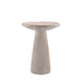 Fluted Pedestal Round Coffee Table - Beige / Yellow Home Essentials