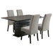 Shandra - 5 Piece Dining Set Tabletop And Upholstered Side Chairs - Gray Furniture Max