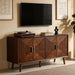 Sideboard Buffet Cabinet, Storage Credenza For Living Room - Walnut Home Essentials