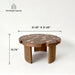 Round End Table For Living Room - Brown / Yellow Home Essentials