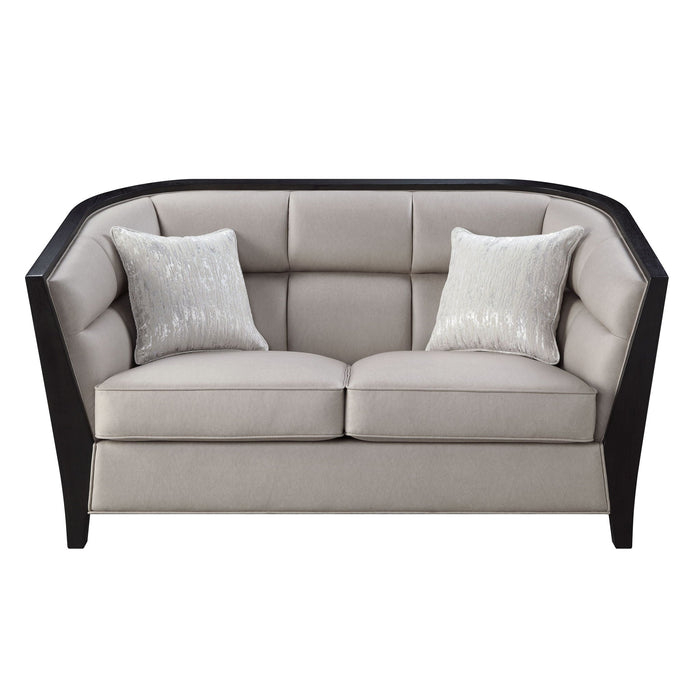 Zemocryss - Loveseat With 2 Pillows - Beige Fabric ACME