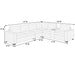 Modern Style L-Shape Sectional Set, USB Ports, Cup Holder Home Essentials