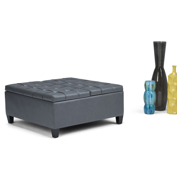 Harrison - Upholstered Coffee Table Storage Ottoman Simpli-Home