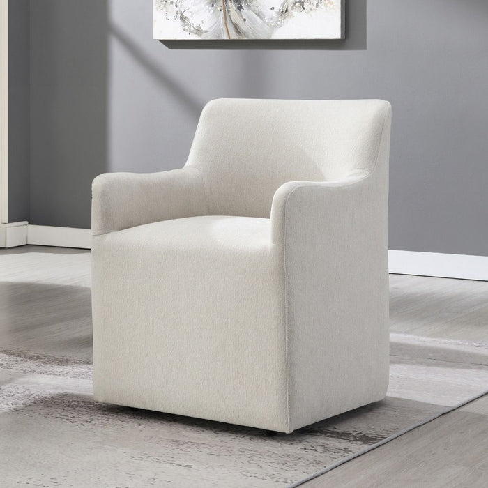 Cafell - Arm Chair With Swivel Casters - Cream ACME