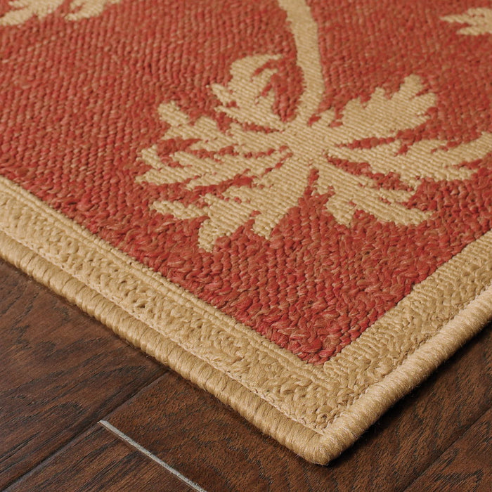 5' X 8' Stain Resistant Outdoor & Indoor Area Rug - Beige