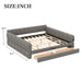 Upholstered Platform Bed With USB Charging And 2 Storage Drawers Dreamland
