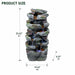 Rock Waterfall Outdoor Fountain With LED Lights - Gray Daily Nest