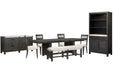 Plum Creek - 8 Piece Extendable Trestle Dining Table Set Magnussen Furniture