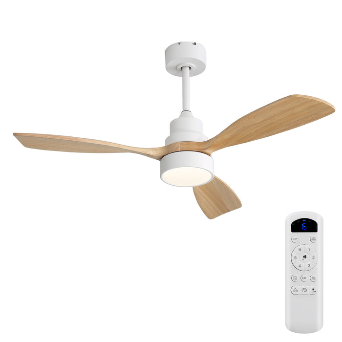 48" Ceiling Fan With Light, Dual Mount (Flush / Downrod), Dimmable LED, Quiet DC Motor, 3 Blades Daily Nest