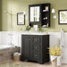 Bathroom Vanity With Sink, Modern Elegant Bathroom Storage Cabinet With 3 Drawers And Adjustable Shelves, Freestanding Vanity Set With Mirror Cabinet, Single Sink Bathroom Vanity Hearth and Haven