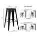 Backless Bar Stools (Set of 2) - Black Home Essentials