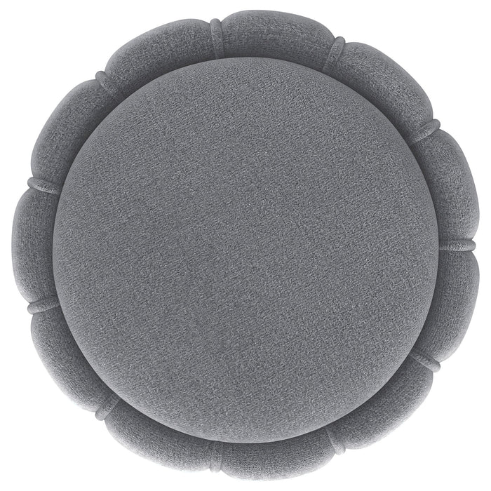 Inez - Round Upholstered Ottoman Furniture Max