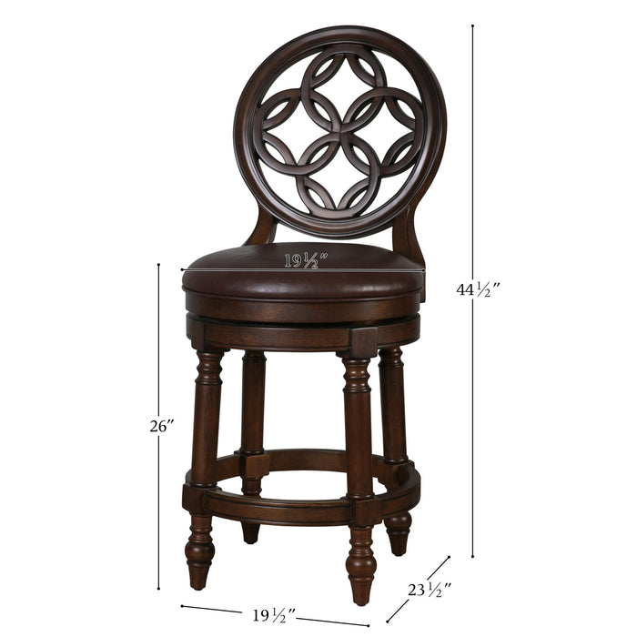 Stool With Back And Swivel Upholstered Seat Home Essentials