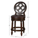 Stool With Back And Swivel Upholstered Seat Home Essentials