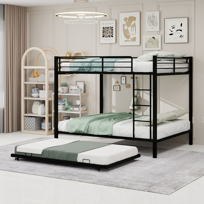 Bunk Bed For Kids, Convertible Frame With Ladders & Guardrail Home Essentials