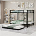 Bunk Bed For Kids, Convertible Frame With Ladders & Guardrail Home Essentials