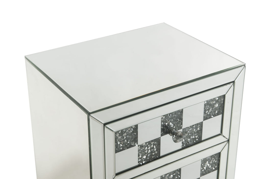 Noralie - Accent Table - Silver - Glass Acme