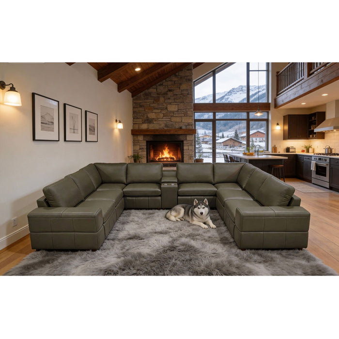 Upholstered Large Arms Sectional With Recliner Seats Home Essentials
