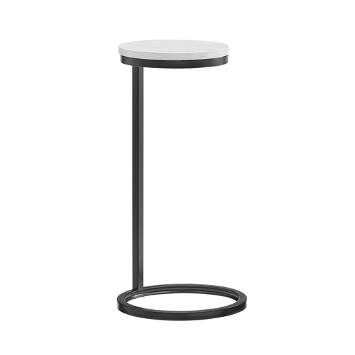 Cerro - Round Accent Table - Antique Bronze / White Marble Ridgecrest Home