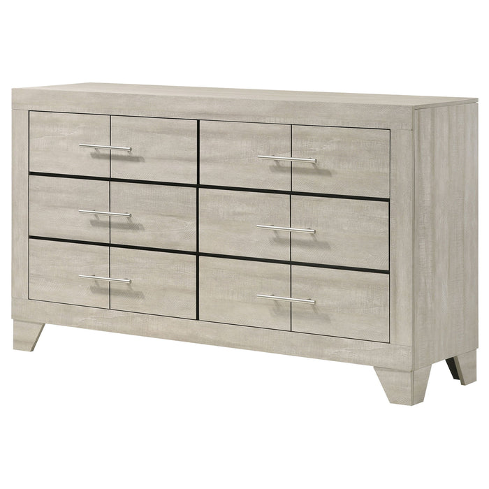 Strout - 6 Drawer Dresser - Cream Furniture Max