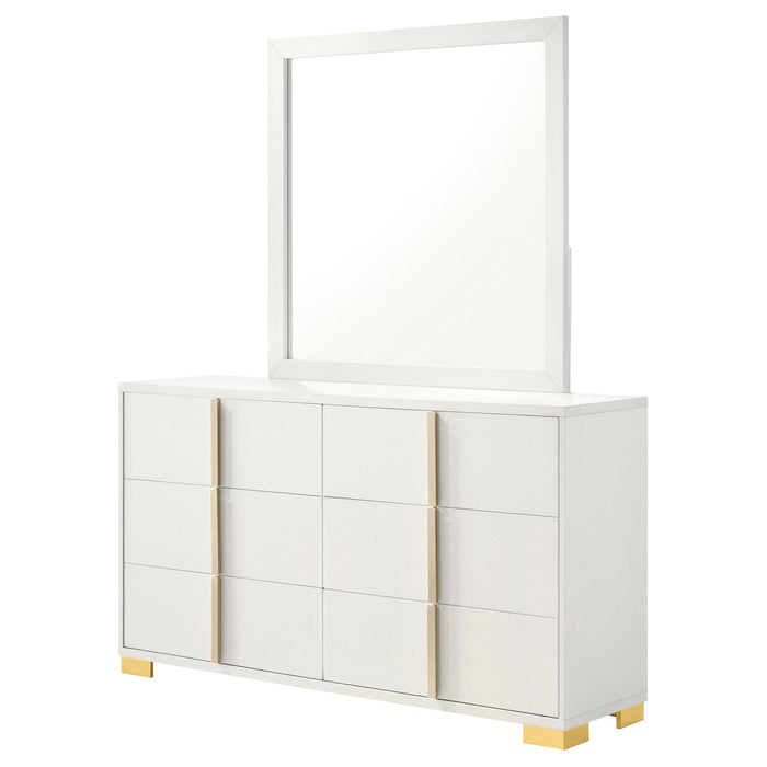 6 Drawer Dresser With Mirror - White Furniture Max