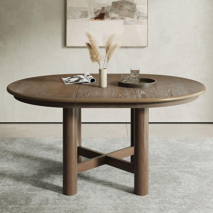 Extendable Oval Dining Table With Leaf Hearth and Haven