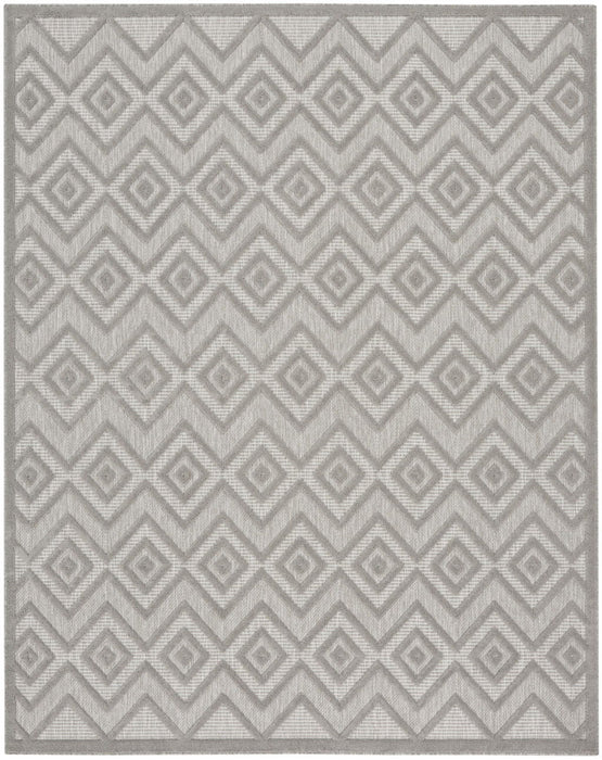 9' X 12' Geometric Flatweave Area Rug - Gray