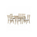 Ferris - 7 Piece Dining Set With Cross Back Chairs And Rectangular Table - Antique White Acme