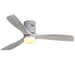 52" Ceiling Fan With LED Light, Reversible DC Motor, Remote Control - Silver Daily Nest
