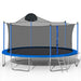 14Ft Trampoline For Adults & Kids With Basketball Hoop, Outdoor Trampolines With Ladder And Safety Enclosure Net For Kids And Adults, Double-Side Color Cover - Blue Daily Nest