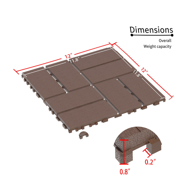 Interlocking Deck Tiles, 44 Pack Daily Nest