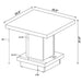 Square Coffee And End Table Set Furniture Max