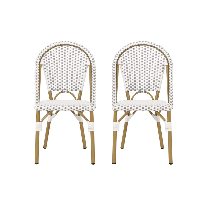 Elize French Bistro Chair - White / Gray