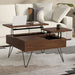 Hunter - Square Lift Top Coffee Table - Walnut Simpli-Home