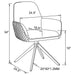 Flare - Arm Side Dining Chair With Tufting - Gray Furniture Max