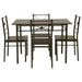 5 Piece Rectangle Dining Set With Tubing Base Furniture Max