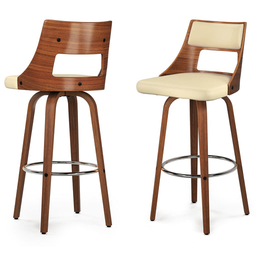 Dallyn - Swivel Bar Stool (Set of 2) - Cream Simpli-Home