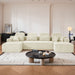 Sectional Sleeper Sofa & Storage Pockets, Modular Couch With Throw Pillows For Living Room Home Essentials