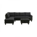 L - Shaped 3 Piece Sectional Sofa With Chaise, Storage Ottoman & Cup Holders Home Essentials