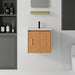 20" Floating Bathroom Vanity Combo With Sink, Soft Close Doors, Wall Mounted Solid Cabinet - Golden Oak Home Essentials