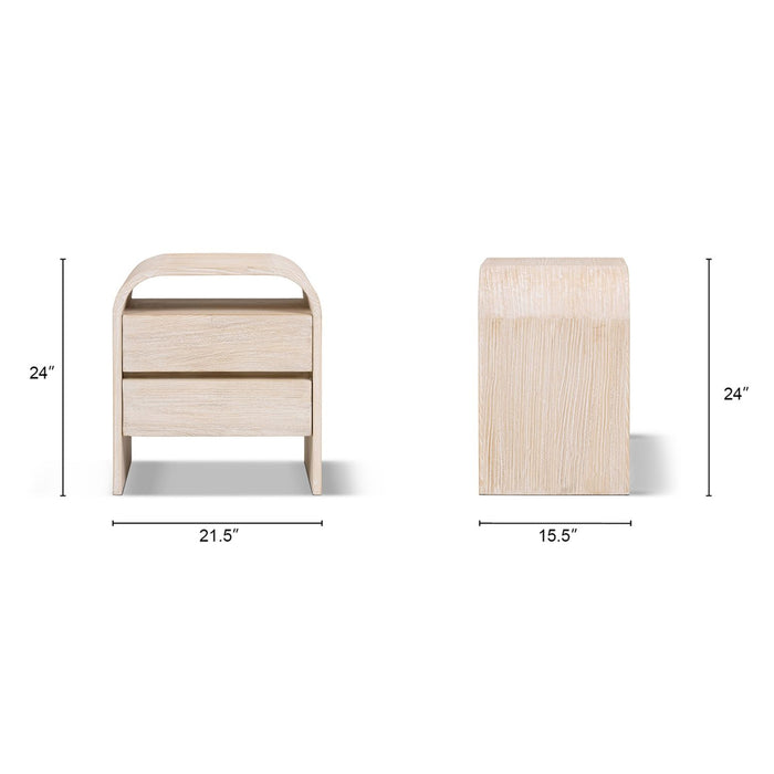 Dune - Side Table - White Washed Jennifer Taylor Home
