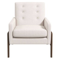 Cole Solid Wood Lounge Chair - Beige