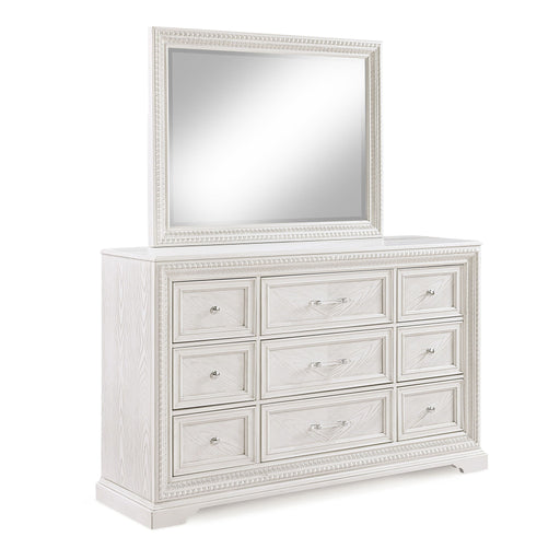 6 Drawer Storage Dresser Antique Wooden Bedroom Furniture - Antique White Home Essentials