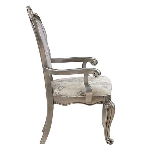Ariadne - Arm Chair (Set of 2) - Velvet & Antique Platinum ACME