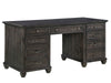 Sutton Place - Executive Desk - Weathered Charcoal Magnussen Furniture